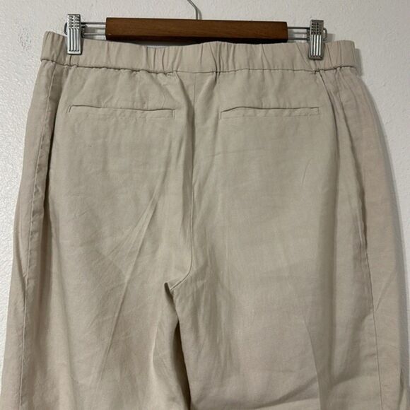 J Jill Linen Stretch Pullon Pants Womens Small Elastic Waist Beachy Vacation - Picture 4 of 13
